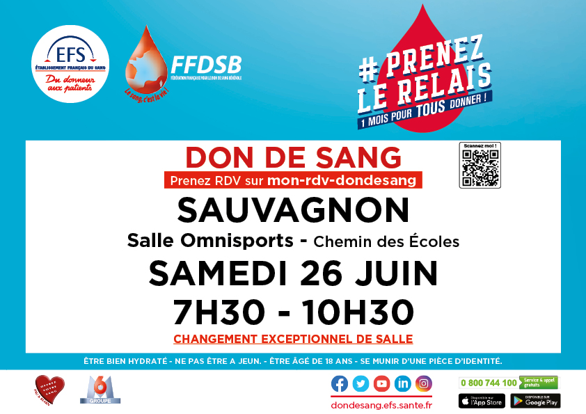 Don du sang – c&rsquo;est urgent !